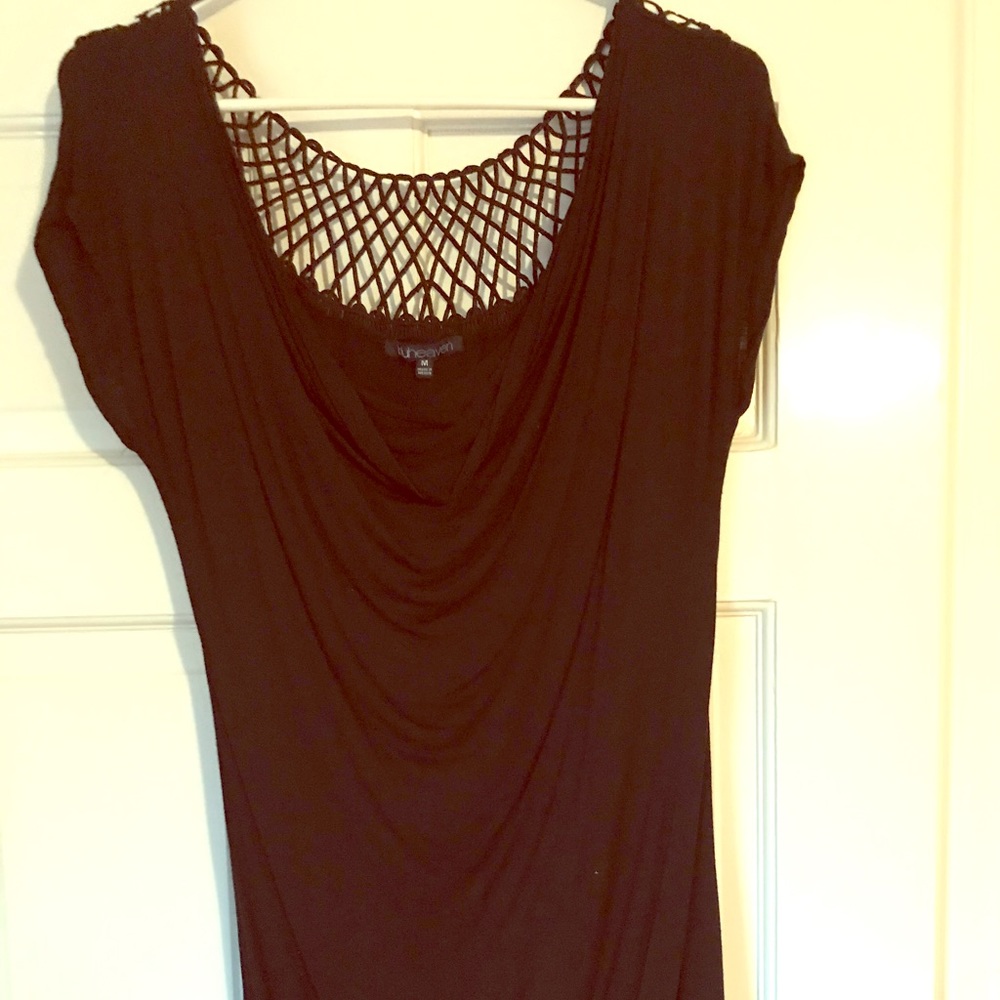 Fancy black shirt with fun back detail